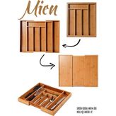 AyrStore Mien Bambu Ayarlanabilir Çekmece Içi Kaşıklık, 5-7 Bölmeli, Kahverengi, 37 x 49 cm - Çok Renkli