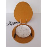 Ayşemce Amerikan Servis 6 Sarı Supla - 33 x 33 cm