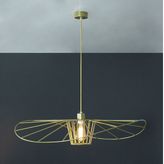 Ayşin Şapka Endüstriyel Avize, Eskitme Gold, Çap 80 Cm