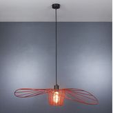Ayşin Şapka Endüstriyel Avize, Kırmızı, Çap 80 Cm