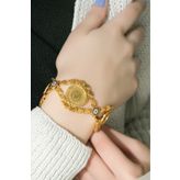 aytekgold 22 Ayar Üçlü Çeyrekli Pullu Bileklik