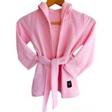 B.s.c Home Pembe Pamuklu Müslin Bebek Bornozu