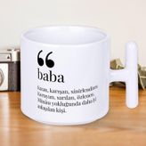 Baba Kelime Anlamı Baskılı T Kupa Bardak