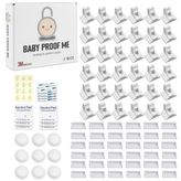 BABY PROOF ME 36 adet manyetik dolap kilidi, çocuk güvenliği için, 9 anahtarlı, 3M yapıştırıcı, kolay kurulum, bebek koruma kilidi, dolaplar ve çekmeceler için manyetik kilitler
