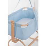 Babycom Vega Naturel Ahşap Sallanır Beşik - Mavi