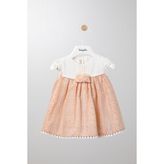 Babydola Nakış Işlemeli Bayramlık Kız Bebek Elbise Somon 13108 - 6 Ay - Çok Renkli