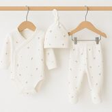 Babytex Desenli Kruvaze Uzun Kollu 3lü Bebek Zıbın Takımı - 6 - 9 Ay
