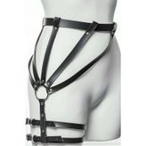 Bacağı Saran Şık Deri Bacak Harness, Tayt Üzeri Deri Aksesuar