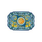 Baci Milano Çok Renkli Tepsi SICILY TEPSİ 47X33 CM MAVİ