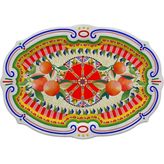 Baci Milano Dolce Vita Oval Servis Tabağı / Tepsi 50 Cm, Melamin - 0,21 lt - Kırmızı