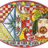 Baci Milano Sicily 51 cm x 35,5 cm Turuncu Oval Servis Tabağı