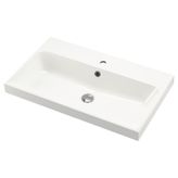 BACKSJÖN lavabo, beyaz beyaz 80x48 cm