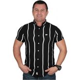 Bad Bear 21.01.30.015 Sergio Çizgili Siyah Erkek Gömlek