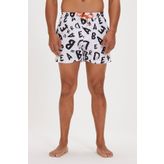 Bad Bear Bling Beyaz Baskılı Erkek Deniz Şortu