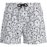 Bad Bear Cepli Desenli Beyaz Erkek ŞortMayo