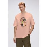 Bad Bear Collis Pembe Erkek Baskılı Tişört