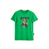 Bad Bear Fiery Baskılı Çocuk Tişört,Yeşil 45939