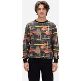 Bad Bear Flame Siyah Erkek Baskılı Sweatshirt