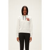 Bad Bear Here Kapüşonlu Kadın Beyaz Sweatshirt