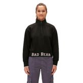 BAD BEAR Kadın Fermuarlı Sweatshirt, Siyah, L