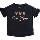 Bad Bear Pixie Siyah Baskılı Kız Çocuk Tişört - 7 - 8 Yaş
