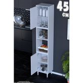 Bade 45 cm 2 Kapaklı Açık Raflı Çok Amaçlı Mutfak Kiler Dolabı Banyo Dolabı Boy Dolabı 45x213x32 cm