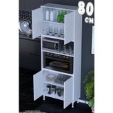 Bade 80 cm Fırın Dolabı 4 Kapaklı Açık Raflı Çok Amaçlı Mutfak Kiler Dolabı Banyo Dolabı Boy Dolabı