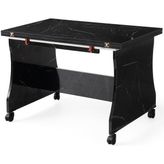 Bade Tekerlekli Açılır Orta Sehpa 60*95CM Demonte - Siyah