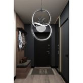 Badem Tek Toplu Modern Sarkıt LED Avize - 2 - Krom
