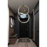 Badem Tek Toplu Modern Sarkıt LED Avize - Gold - 2