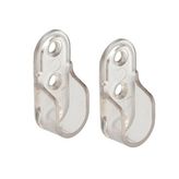 Badem10 Askı Flanşı Oval Dolap Elbise Askı Asma Aparatı Aparat 45 mm (2 ADET)
