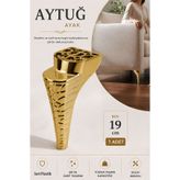 Badem10 Aytuğ Lazio 19 cm Altın Mobilya Ayağı 1 Adet Sert Plastik Dekoratif Koltuk Dolap Sehpa Ayağı Modeli