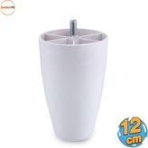 Badem10 Badem 10 Vidalı Oval Plastik 12 cm (Beyaz) Mobilya Dolap Kanepe Koltuk Baza Yükseltici Yükseltme Ayağı Ayakları
