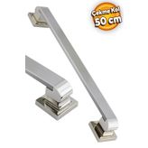 Badem10 Bersel Tutma Saten 50 cm Çekme Kolu Çelik Kapı Dış Kapı Kolu Kulp