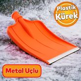 Badem10 Plastik Faryap Kar Küreme Küreği Ahır Gübre Hayvan Pisliği Temizleme Turuncu 33x38 cm Kürek