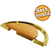 Badem10 Regnum Çekmece Dolap Kapak Plastik Ceviz Gold Kulp