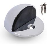 Badem10 Yarımay Tamponu Vidalı Metal Parlak Krom Kapı Stopu