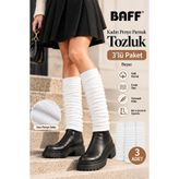 Baff 3'lü Kadın Penye Pamuklu Tozluk