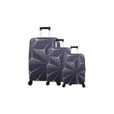 Bagacar Relax Büyük Orta Kabin Boy için 3 lü Valiz Kılıfı (Antrasit)