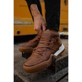 Bağcıklı Erkek Sneaker Bot Taba