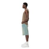 Baggy Jean Şort Cep Detaylı Oversize Pamuklu