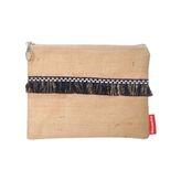 Baghashtag Siyah Ip Püsküllü Jüt Clutch Bez Çanta - Kahverengi