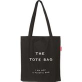 Baghashtag the Tote Bag Baskılı Siyah Bez Kadın Günlük Çanta