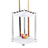 Bağımsız Bilardo Rafı, Ahşap Çubuk Tutucu, Zemin Köşe Kaburga Tutucu, 8 Kaburga Tutabilir/Beyaz/36 x 60 cm