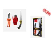 Bahçe Seti 3-Lü Set - Budama Makası/Testere/Eldiven - Rtrmax