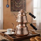 Bakır Anadolu Çaydanlık - Parlak Bakır