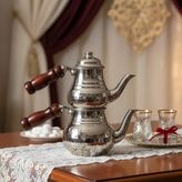 Bakır Küçük Damat Çaydanlık - Gümüş