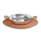 Bakir Sahan Ve Ahsap Altlik 20 Cm