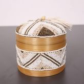 Bali Boncuklu Bambu Saklama Kutusu 12x14 cm