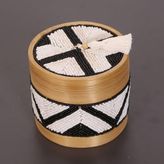 Bali Boncuklu Bambu Saklama Kutusu 13x12 cm